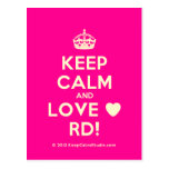 [Crown] keep calm and love ♥ rd!  Postcards