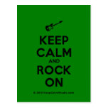[Electric guitar] keep calm and rock on  Postcards