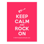 [Electric guitar] keep calm and rock on  Postcards