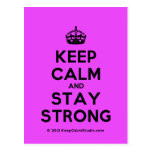 [Crown] keep calm and stay strong  Postcards