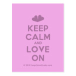 [Two hearts] keep calm and love on  Postcards