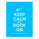 [Electric guitar] keep calm and rock on  Postcards