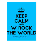 [Knitting crown] keep calm and w rock the world  Postcards