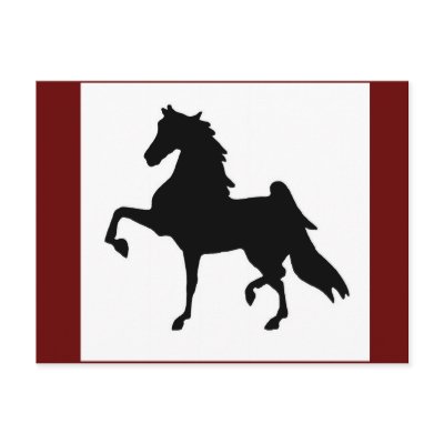 Postcards - American Saddlebred Silhoutte by suziec