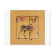 Postcards - Carousel Reindeer or Elk