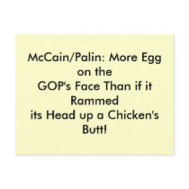 Postcards, egg on GOP's face