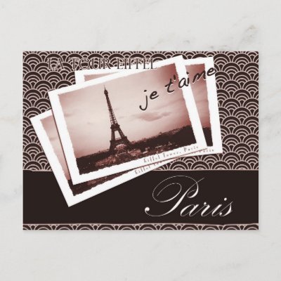 Postcard Printing on Postcards From Paris Bonjour Postcard By Woodswalker Postcard Printing