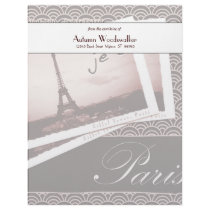 Postcards from Paris Personalized Paper Customized Letterhead