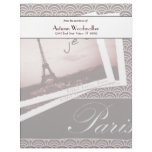 Postcards from Paris Personalized Paper Customized Letterhead