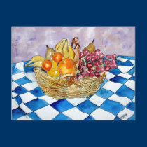 postcards fruit basket still life art post cards