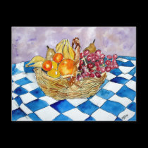 postcards fruit basket still life art post cards
