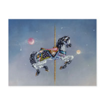 Postcards - Grey Mare Carousel Horse by Carousel_Corner Postcards - Grey Mare Carousel Horse