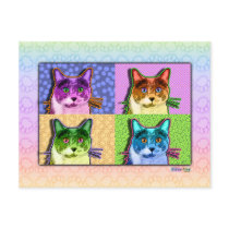 Postcards - Pop Art Cat