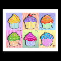 Postcards - Pop Art Cupcakes postcards