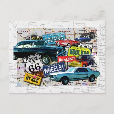 Postcards - Route 66_Classic Cars