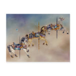 Postcards - Three Carousel Horses
