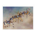 Postcards - Three Carousel Horses