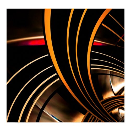 Poster Abstract Art Gold Space 2 print