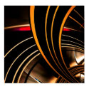 Poster Abstract Art Gold Space 2 posters