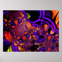 Poster Abstract Art Metal Purple Orange Crochet posters