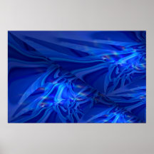 Poster abstracto azul de la pintura de Digitaces