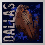 POSTER ABSTRACTO EROSIONADO FÚTBOL DE DALLAS