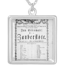 Poster advertisement of `The Magic Flute' Custom Necklace