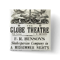 Poster advertising 'A Midsummer Night's Dream' Pinback Buttons