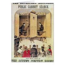 Poster advertising a psychic performance greeting card