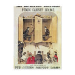 Poster advertising a psychic performance postcards