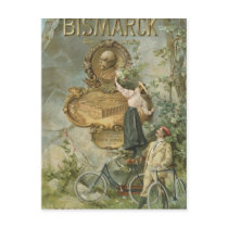 Poster advertising the Fahrrad Werke Bismarck Post Cards