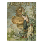 Poster advertising the Fahrrad Werke Bismarck Post Cards