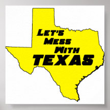 Poster amarillo de Tejas