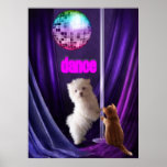 Poster Animals Puppies Dogs disco Pole Dance posters