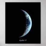 Poster / Apollo 17 Crescent Earth