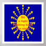 Poster - Be A Light by Tricia Pattinson