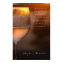 Poster: Benjamin Franklin Wine Quote posters by LisaDHV Poster: Benjamin Franklin Wine Quote posters