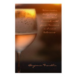 Poster: Benjamin Franklin Wine Quote
