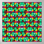 POSTER ~ BILLIARDS IN ABSTRACT ~ 8 BALL & CUE BALL posters