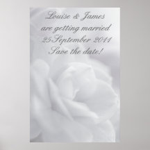 Poster blanco suave de los pétalos…