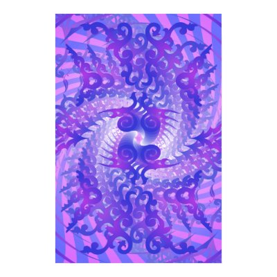 Poster: Blue Spiral Pattern: Vector Drawing by spiritswitchboard