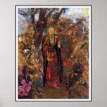 Poster: Buddha Walking Among the Flowers posters