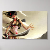POSTER/CANVAS PRINT · Sookie and her katana posters