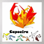 poster capoeira fogo axe