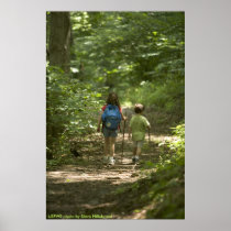 Poster / Children Hiking in the Woods