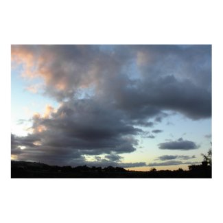 Poster: Clouds Over Paso Robles at Sunset print