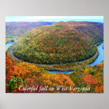 Poster Colorful fall in West Virginia