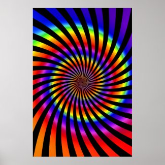 Poster: Colorful Spiral Design print