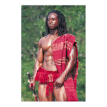 Poster, David Adomah as "The Afrikan" posters by Muscleshots Poster, David Adomah as "The Afrikan" posters