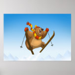 Poster de esquí del oso